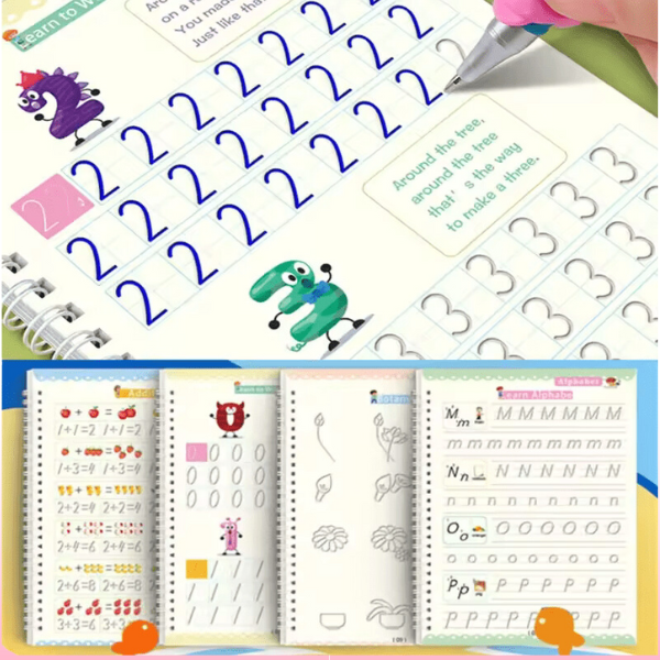 SET CUADERNO MAGICO (4 Cuadernos + Lapicero Magico) + TABLET MAGICA DE 10"