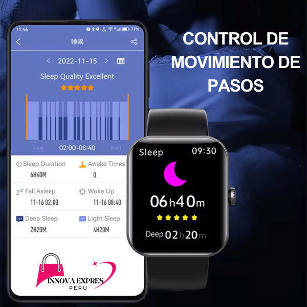 RELOJ INTELIGENTE CON MEDIDOR DE GLUCOSA