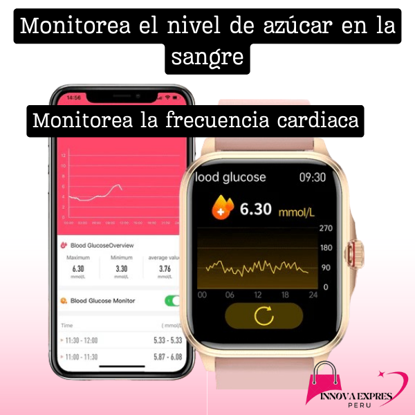 RELOJ INTELIGENTE CON MEDIDOR DE GLUCOSA