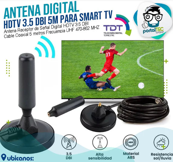 ANTENA DIGITAL HD PARA TV Full 4K